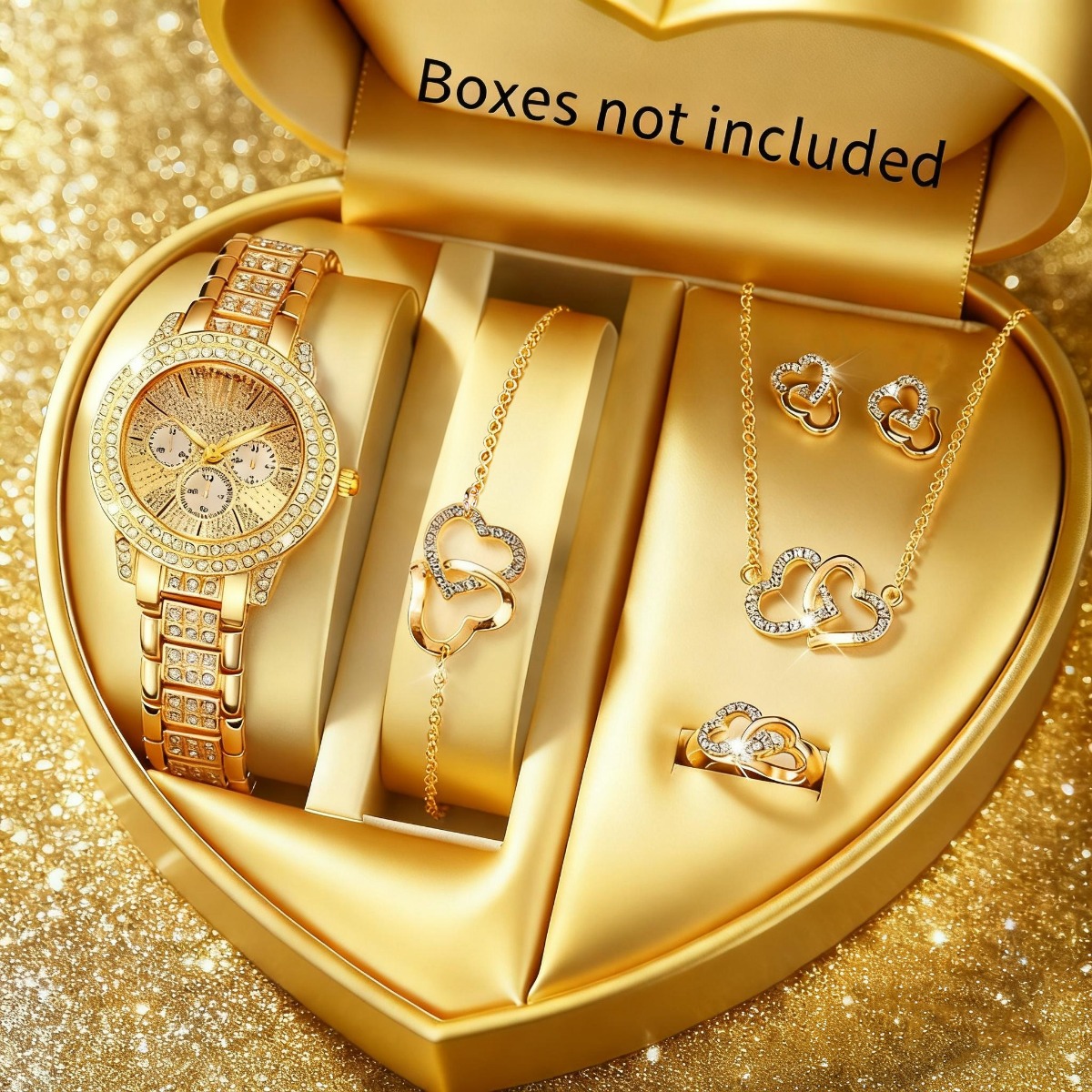 Luxury Watch Case Travel - 6PCS Luxus Strass Frauen Uhr Schmuck