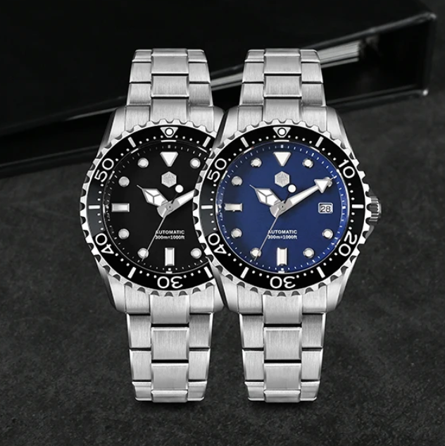 Luxury Watch G Shock - San Martin Herren-Automatikuhr, 40 mm, mechanische