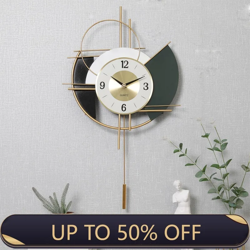 Luxury Watch Wall Clock - Moderne Wanduhr Luxuriöse Metall-Pendeluhr Elegante Dekorative