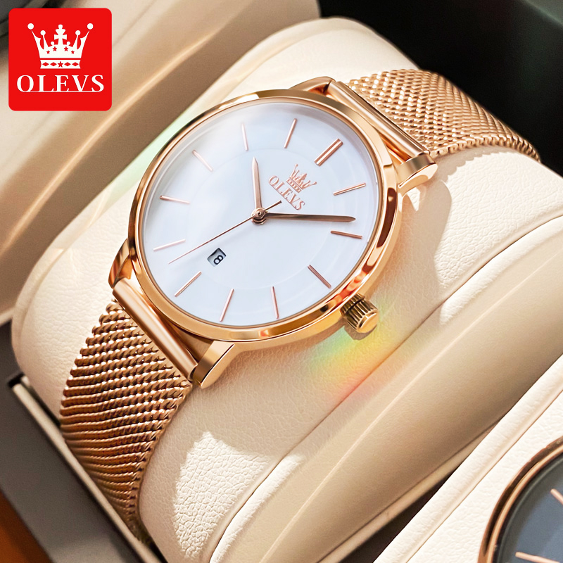Luxury Watch Case Travel - OLEVS Uhren Für Frauen Quarz Wasserdichte