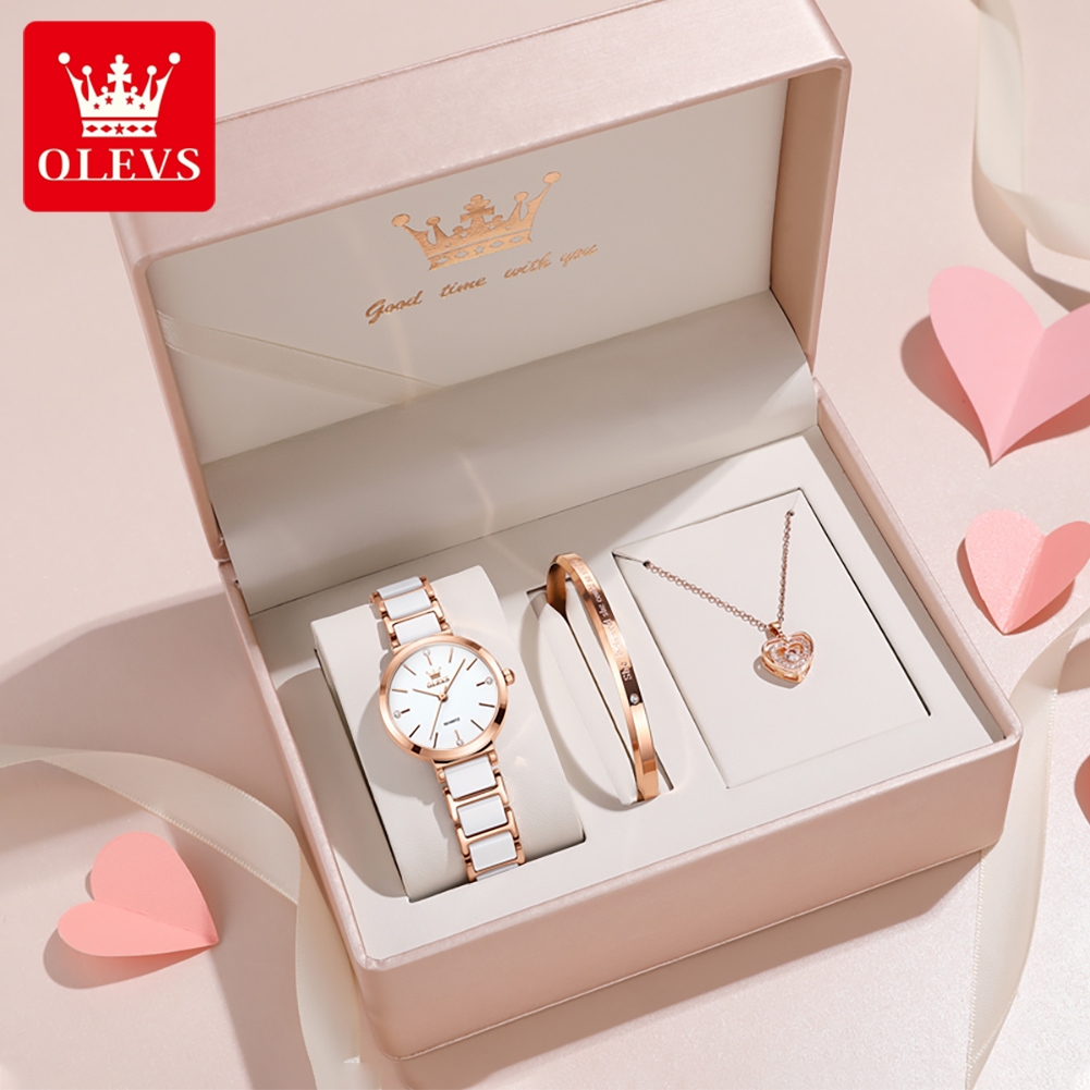 Luxury Watch For - OLEVS Damenuhr 5877, luxuriöse, elegante Quarzuhr,