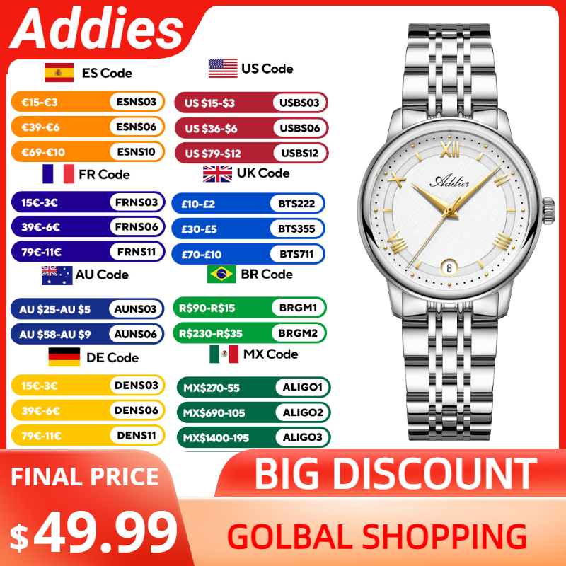 Luxury Watch For - Addies neue Luxus-Damenuhren, 31 mm, Saphirglas,