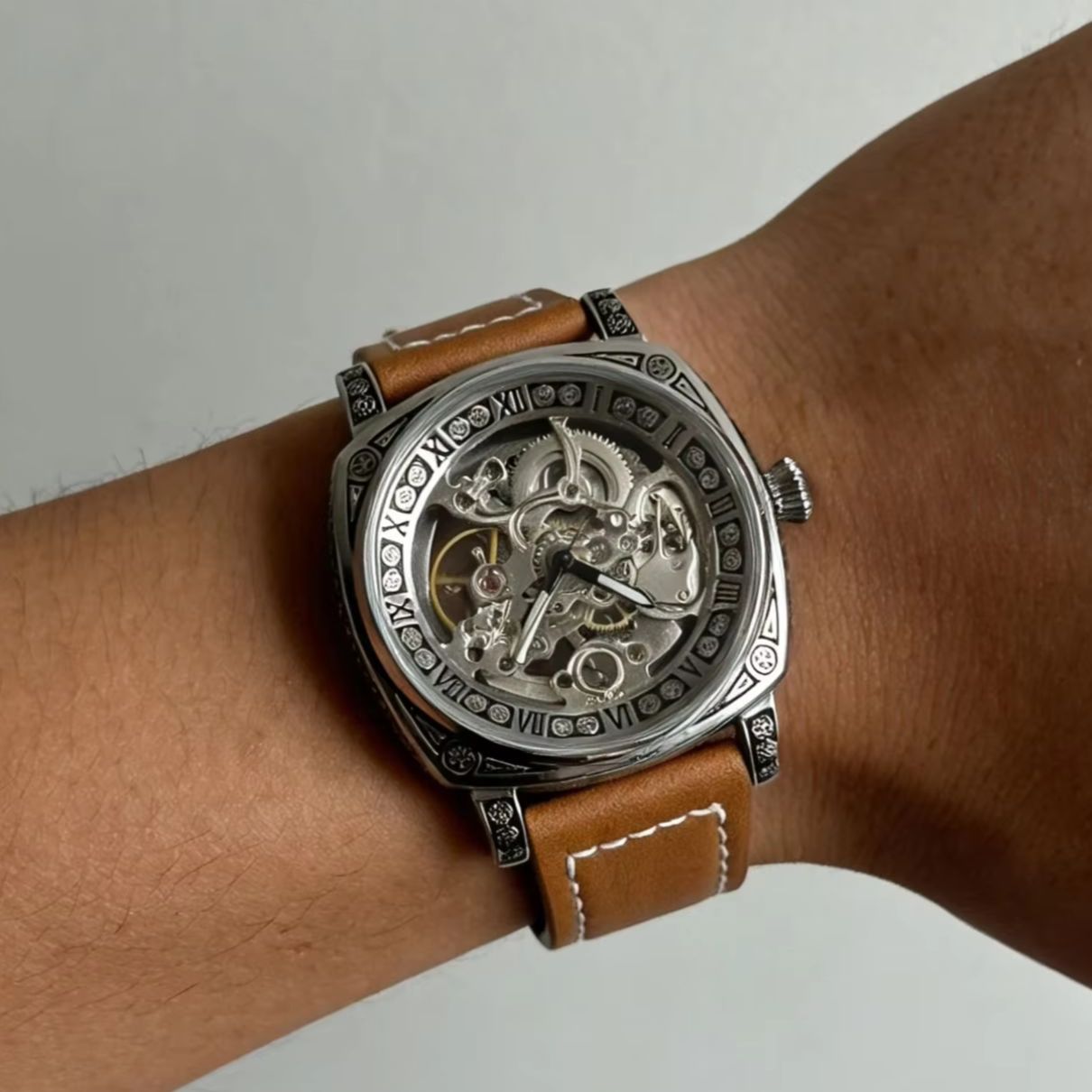 Luxury Watch It - Neue Vintage Skelett-Mechanikuhr für Herren |