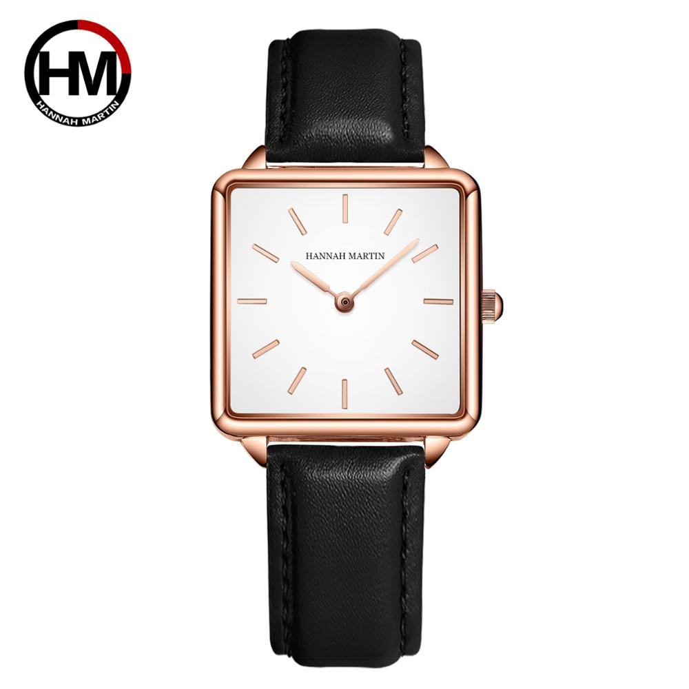 Luxury Watch With Leather Strap - Echte Lederband Japan Quarz Bewegung HM-108