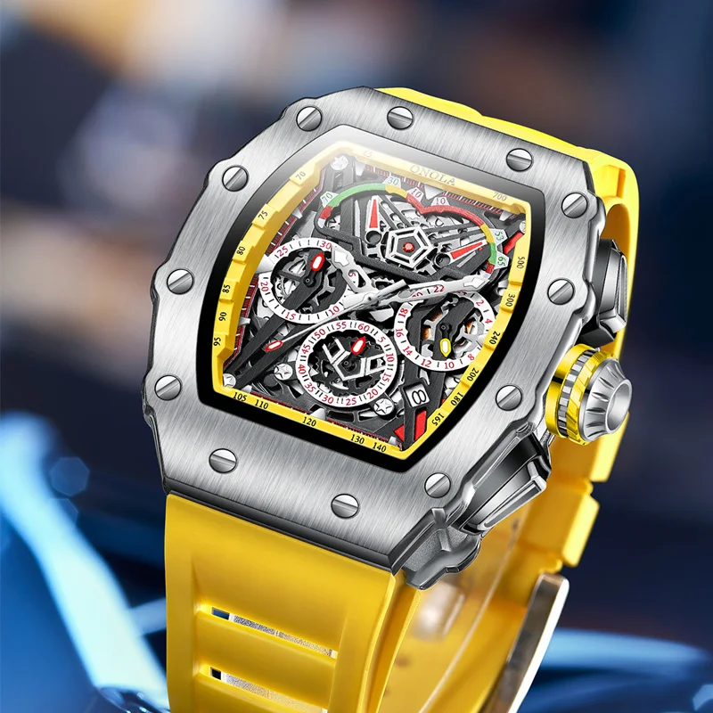 Luxury Watch Unique - ONOLA 6827 Einzigartige Barrel Type Herren-Quarzuhr,