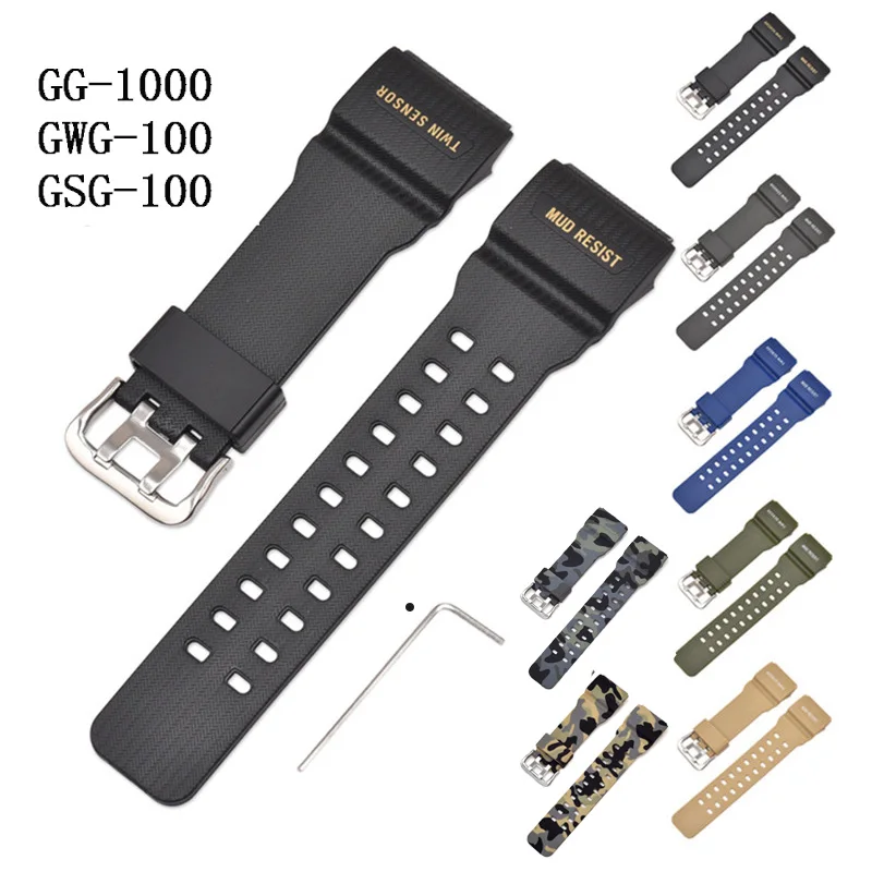 Luxury Watch G Shock - Harz-Silikonarmband für Casio G-SHOCK GG-1000 GWG-100