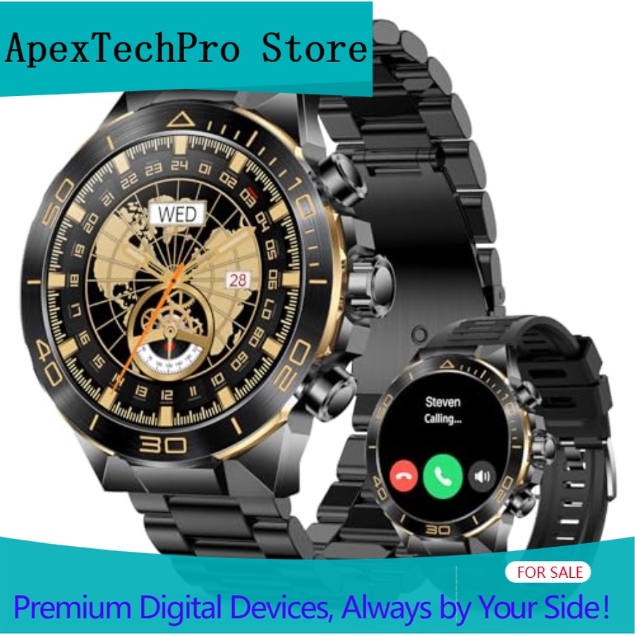 Luxury Watch Makes - ApexTPSmartwatch für Herren, Anrufe annehmen/tätigen, für
