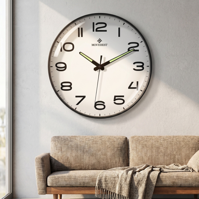 Luxury Watch Wall Clock - Leichte Luxus Minimalistische 12-Zoll Wohnzimmer Leuchtende