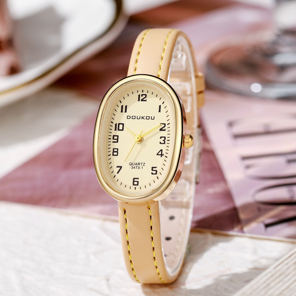 Luxus Oval Zifferblatt Frauen  – Luxury Watch With Leather Strap Bewertung und Preis