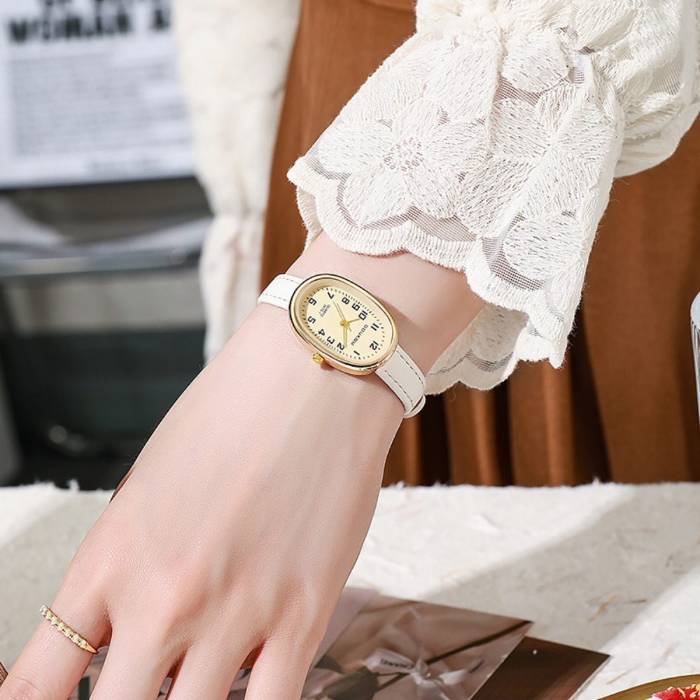 Luxus Oval Zifferblatt Frauen  – Luxury Watch With Leather Strap Bewertung und Preis