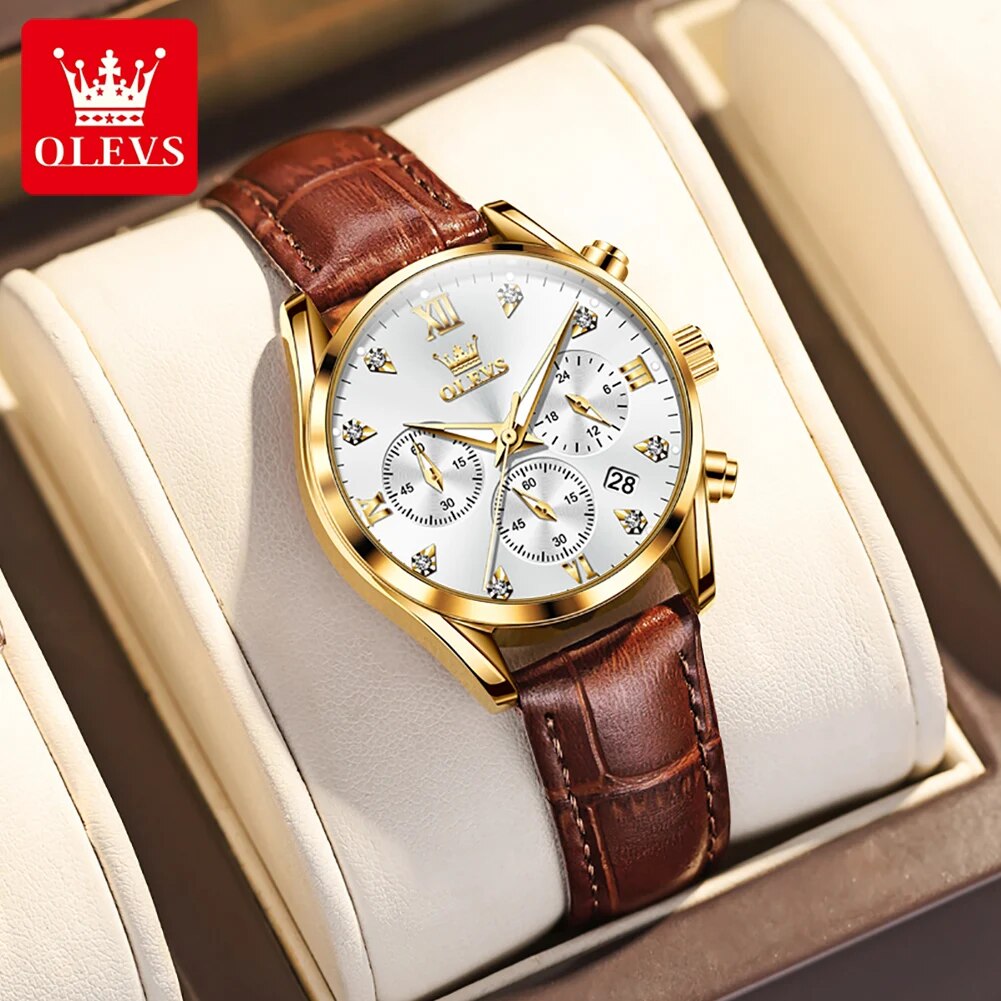 OLEVS 5523 Damenuhren, Lederar – Luxury Watch With Leather Strap Bewertung und Preis