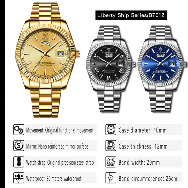 BINBOND B7012 Herren-Mode-Busi – Luxury Watch Omega Bewertung und Preis