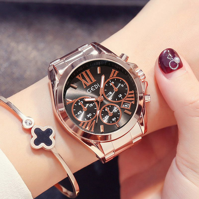 Luxus Rose Gold Frauen Beiläuf – Luxury Watch Unique Bewertung und Preis