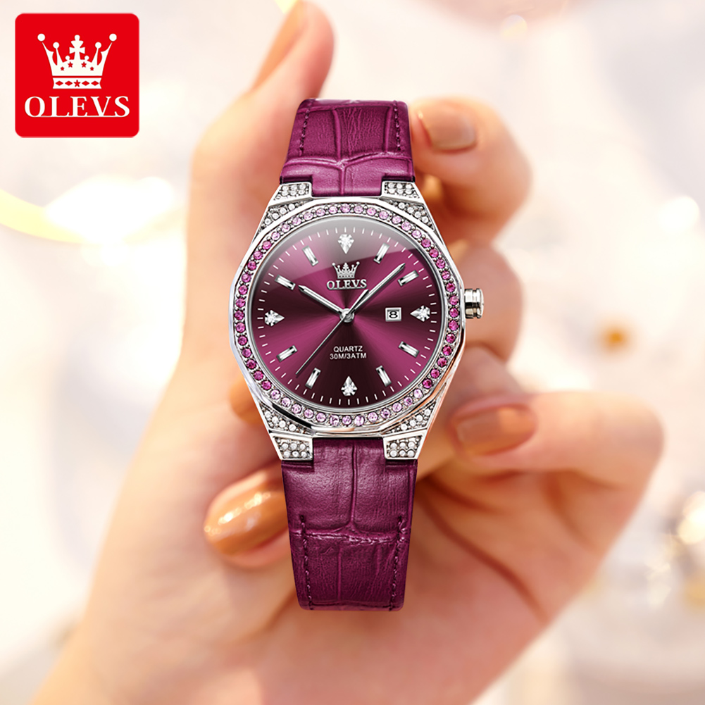 OLEVS Original Damenuhren Diam – Luxury Watch With Leather Strap Bewertung und Preis