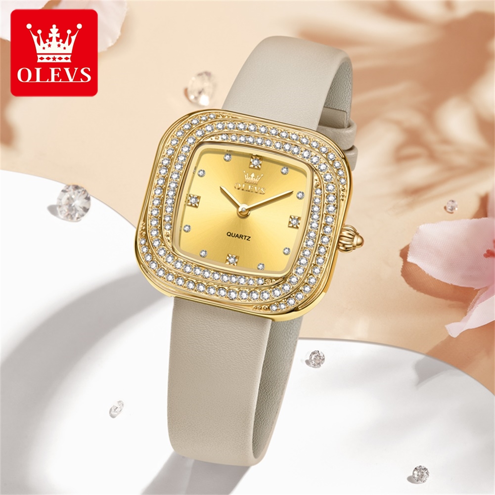 OLEVS Modische Damen-Quarzuhr  – Luxury Watch With Leather Strap Bewertung und Preis