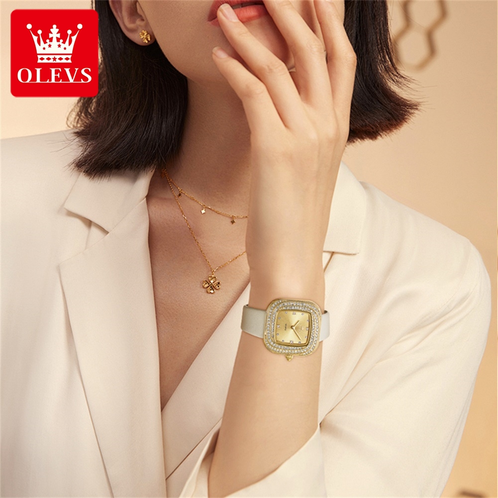 OLEVS Modische Damen-Quarzuhr  – Luxury Watch With Leather Strap Bewertung und Preis