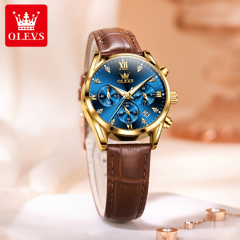 OLEVS 5523 Original-Marken-Dam – Luxury Watch With Leather Strap Bewertung und Preis