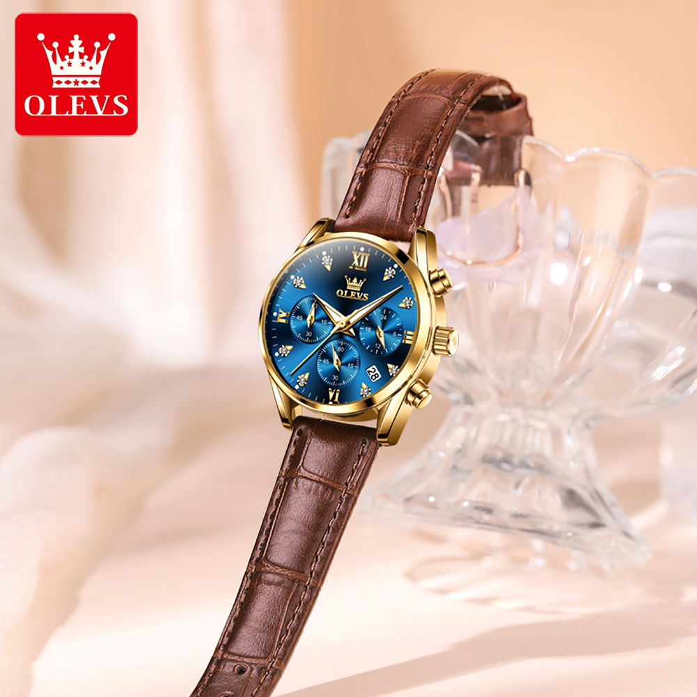 OLEVS 5523 Original-Marken-Dam – Luxury Watch With Leather Strap Bewertung und Preis