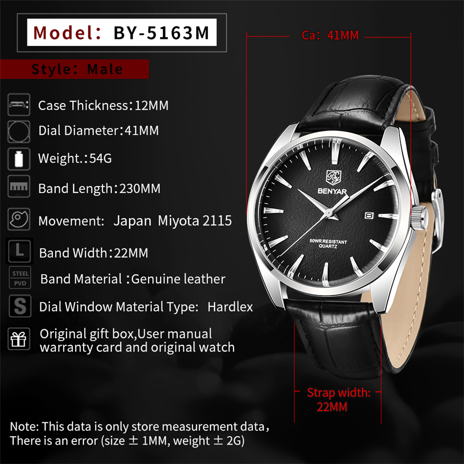 Benyar 5163 Top-Marke Luxus Mi – Zen Luxury Watch Bewertung und Preis