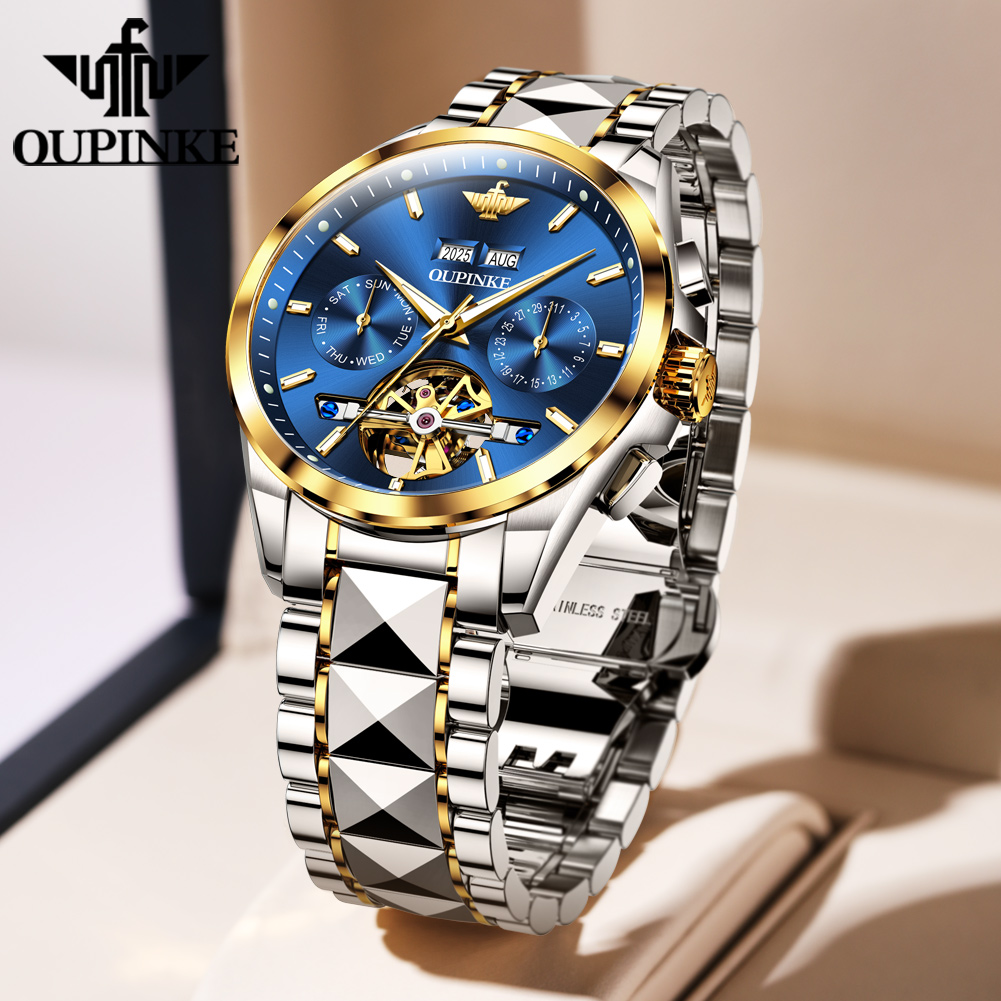 OUPINKE Herrenuhren Luxusmode  – Luxury Watch With Leather Strap Bewertung und Preis