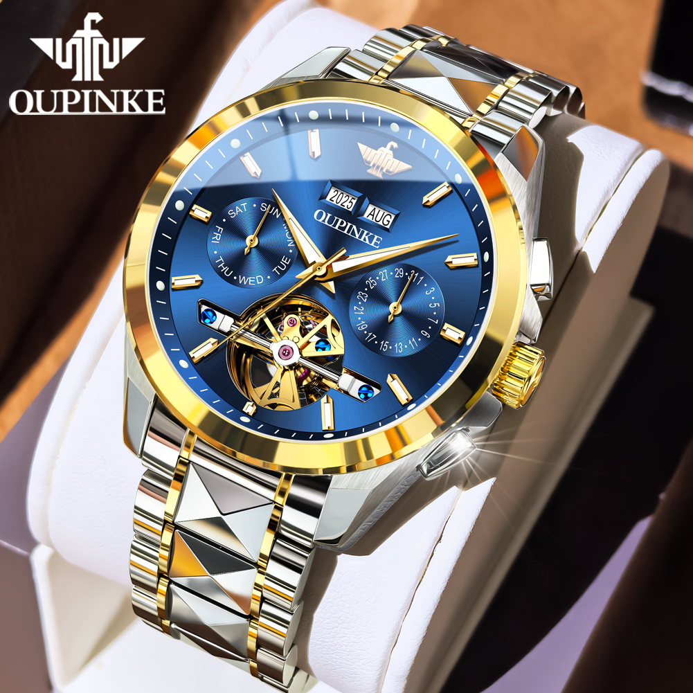 OUPINKE Herrenuhren Luxusmode  – Luxury Watch With Leather Strap Bewertung und Preis