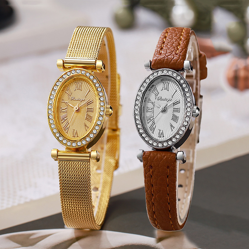 Luxus-Damenuhr, Modische Ovale – Luxury Watch With Leather Strap Bewertung und Preis